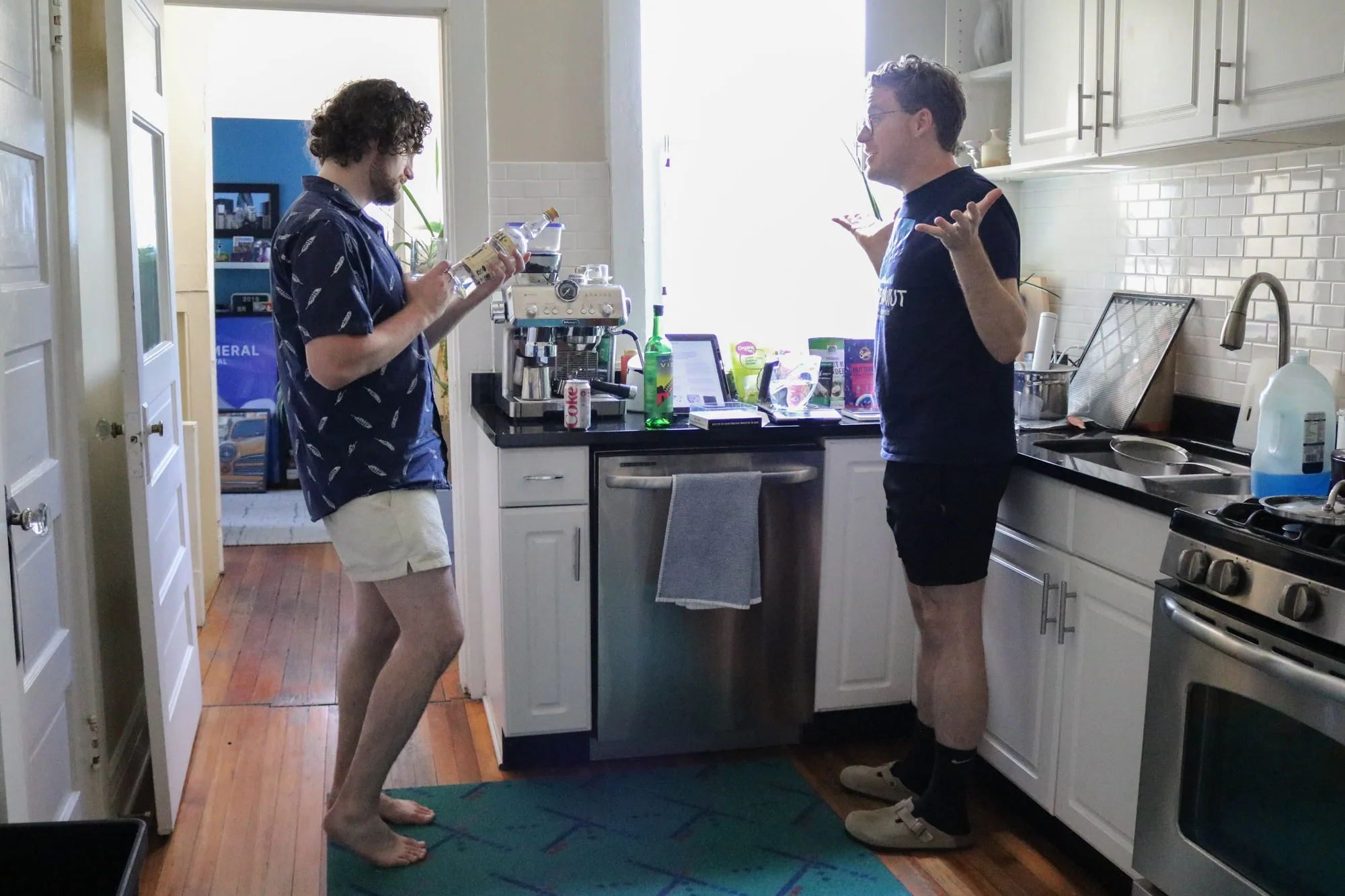 Brad and I taking a break to talk about tequila (excitedly).